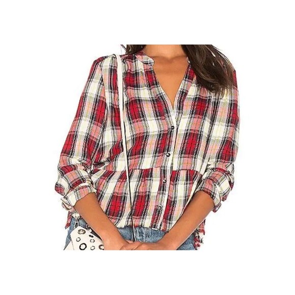 SPLENDID Women's Long Edgware Plaid Shirt Button Front Size Small‎ MSRP $128 - Picture 9 of 9